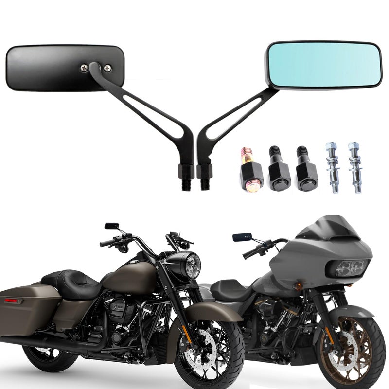 MISS MOLY Black Motorcycle Side View Mirrors for Harley Davidson Sportster 883 1200 Street Glide - Image 1